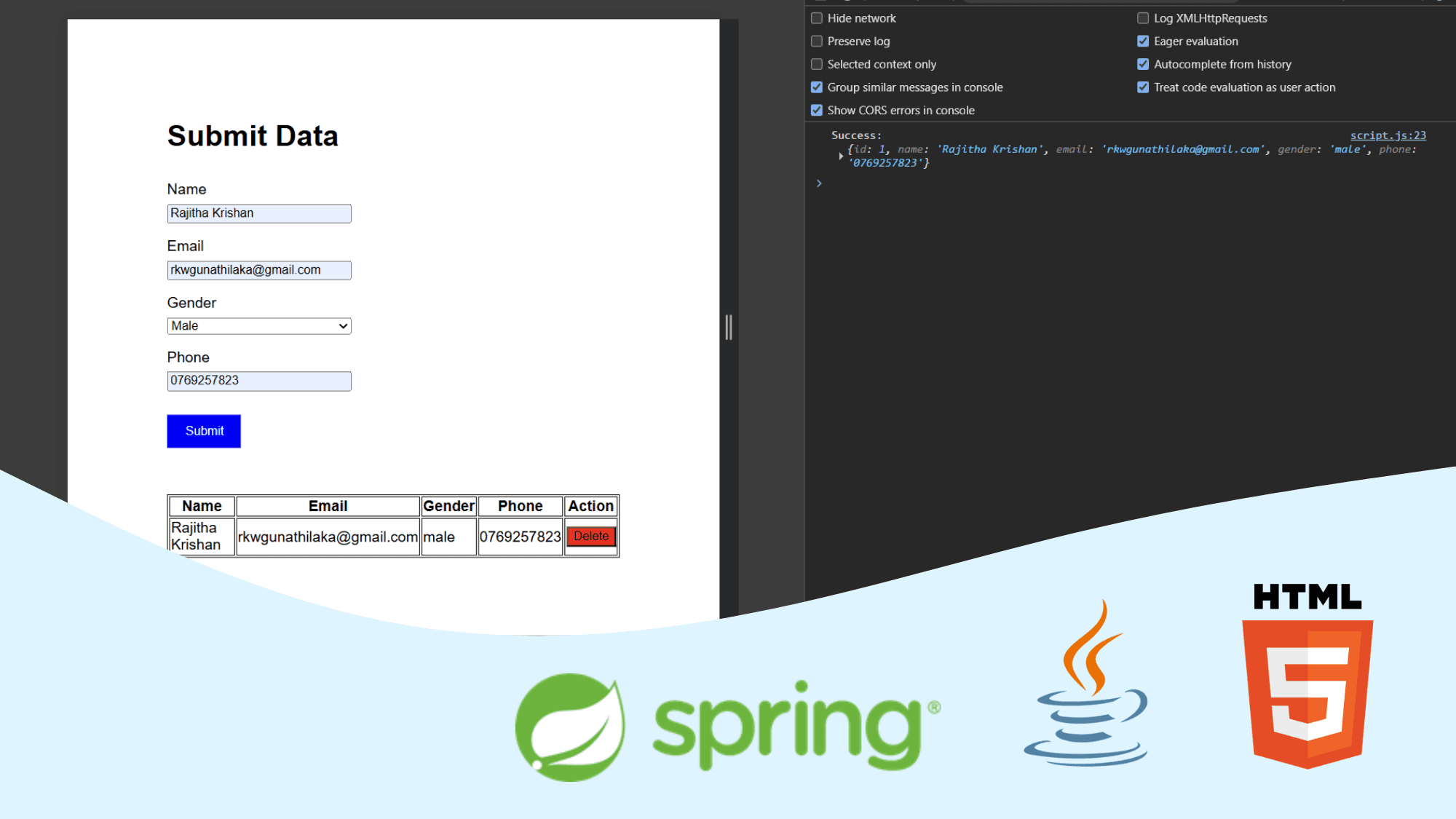 Full Stack Form Application project thumbnail